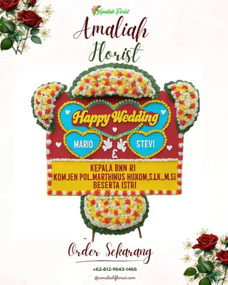Papan Bunga Pernikahan Padang Bulan